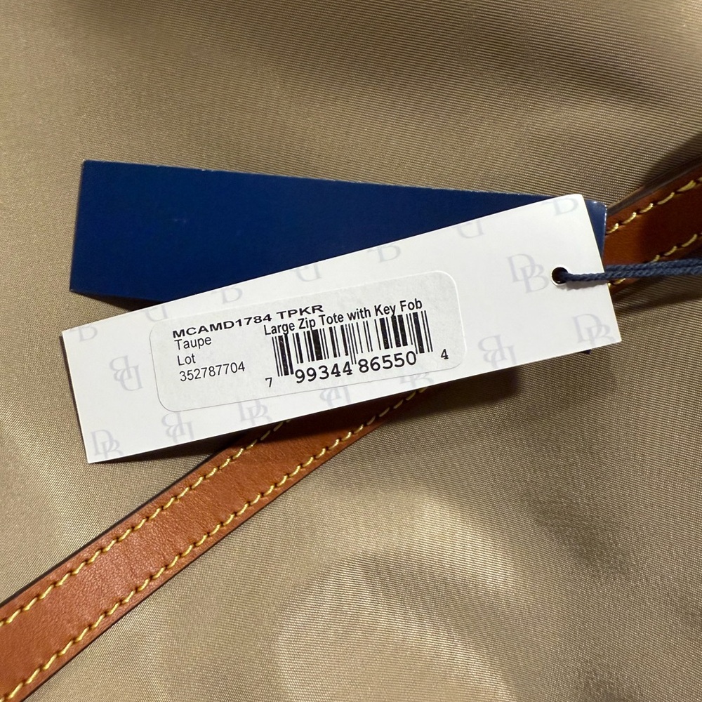 Dooney & Bourke Tan and Brown Tote with Leather Accents - Picture 5 of 6